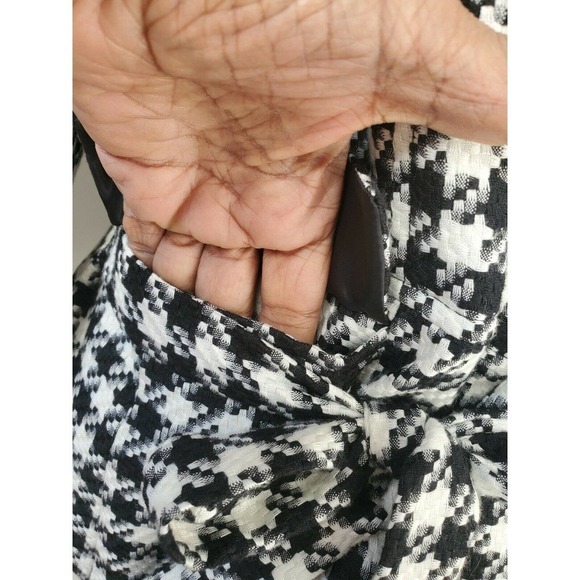 Signature By Larry levine Womens Black & White Polyester Buttons Casual Jacket - Picture 4 of 12